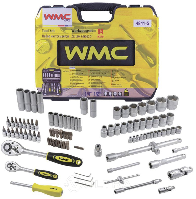Набор инструментов 94пр 1/4", 1/2" (6гр.) WMC TOOLS WMC-4941-5