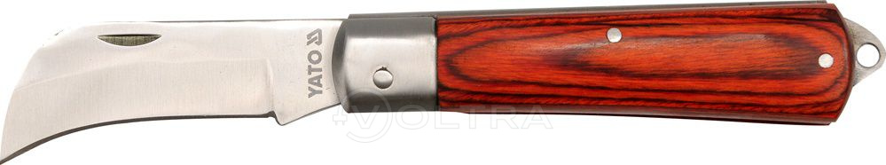 Нож монтера складной с дер. ручкой Yato YT-7601