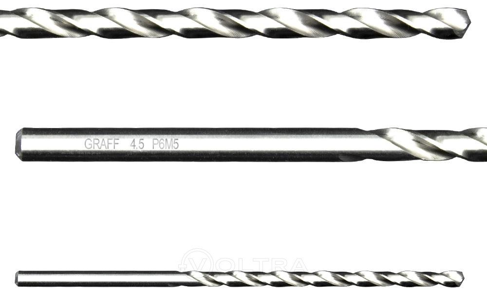 Сверло по металлу удлиненное 4.5мм Graff (8545126)