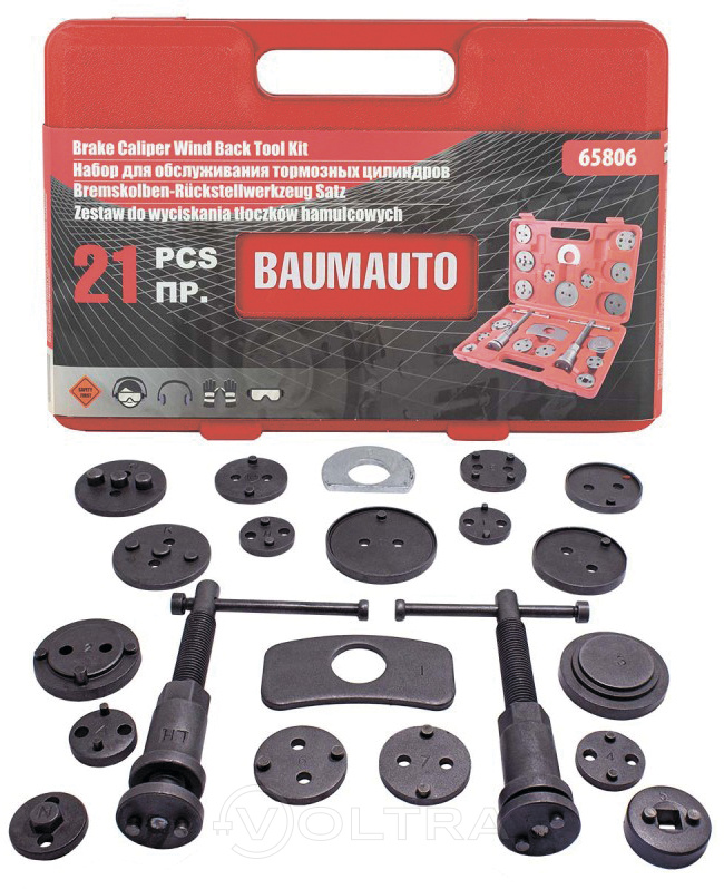 Набор инструментов для обслуживания тормозных цилиндров 21пр. BaumAuto BM-65806 (Euro)