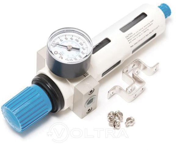 Фильтр-регулятор с индикатором давления для пневмосистемы 1/4" Forsage F-YQFR2000-02