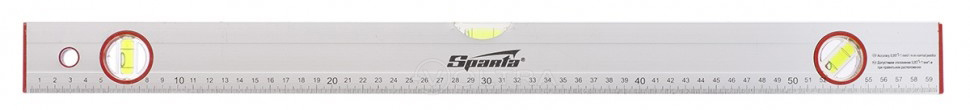 Уровень алюминиевый 600мм 3 глазка Sparta (331235)