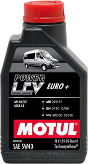 Масло моторное синтетическое 5л Motul Power LCV EURO+ 5W-40 (106132)