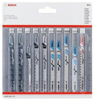 Набор пилок лобзиковых универсальный 10шт Bosch (2607011171)
