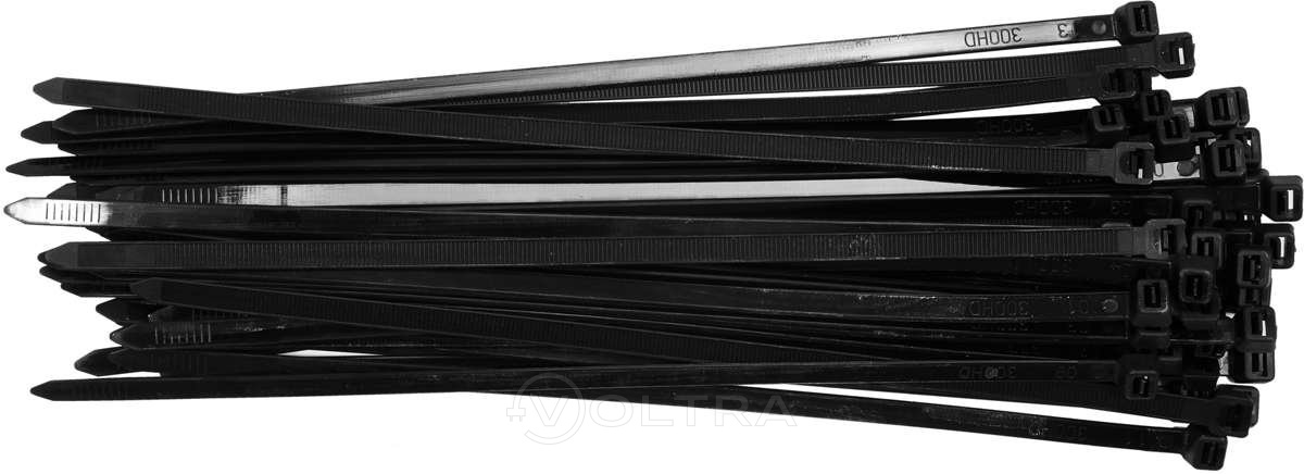 Хомут пластмассовый черный 350х7.6мм 50шт Yato YT-70652
