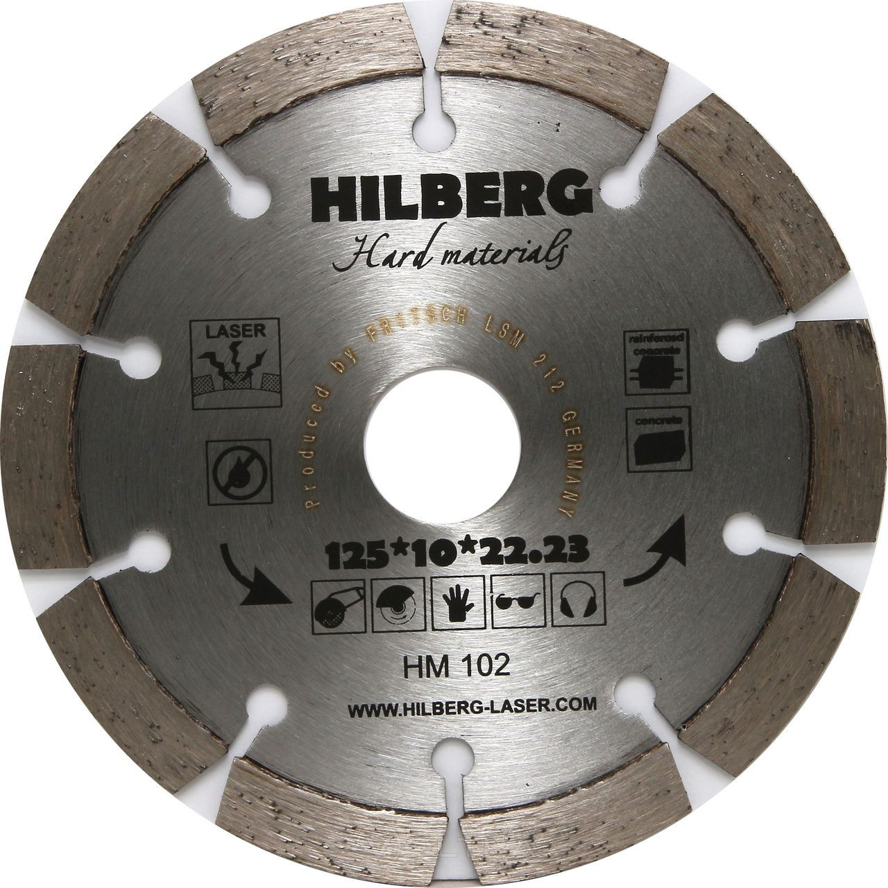 Круг алмазный отрезной 125 Hard Materials Laser Hilberg HM102