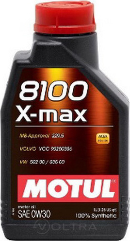 Масло моторное синтетическое 1л Motul 8100 X-Max 0W-30 (106569)