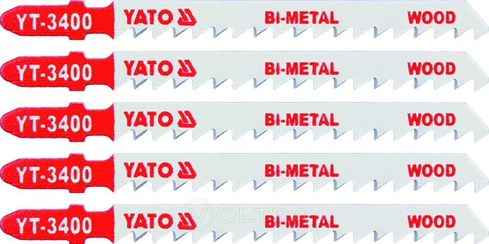 Полотна для электролобзика по дереву Bi-metal L100мм (5шт) Yato YT-3400