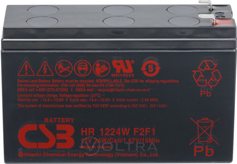Аккумуляторная батарея CSB F2 12V/6.4Ah Slim (HR 1224W)
