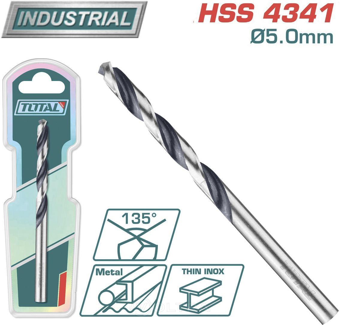 Сверло по металлу HSS 5мм Total TAC1200504