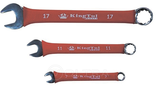 Ключ комбинированный 28мм в прорезиненной оплетке King Tul KT-30028k