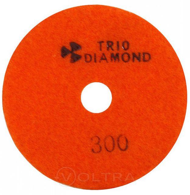 Алмазный гибкий шлифовально-полировальный круг 300 "Черепашка" 100мм Trio-Diamond 340300