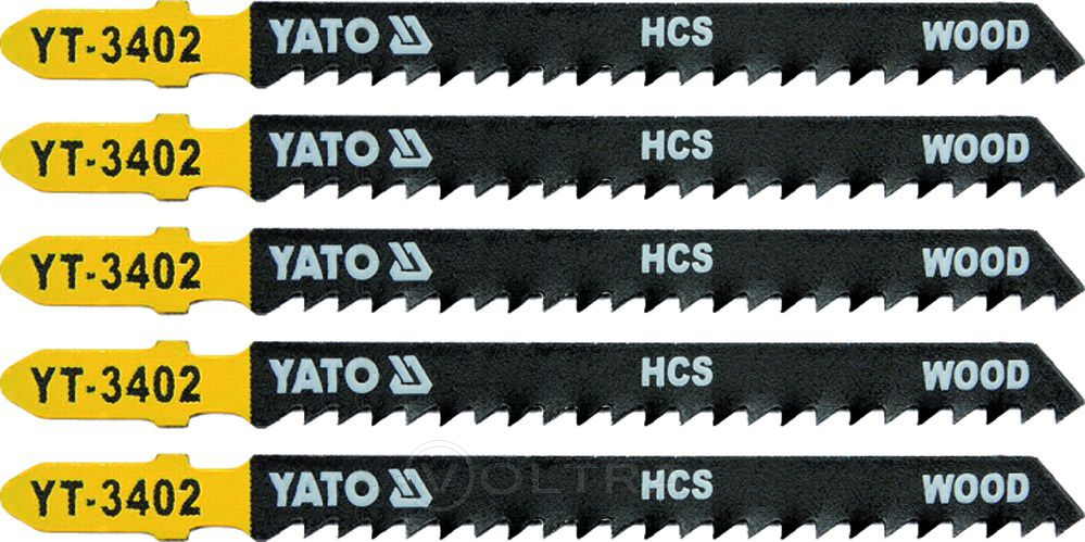 Полотна для электролобзика по дереву L100мм (5шт) Yato YT-3402