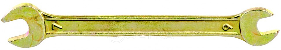 Ключ рожковый 6х7мм желтый цинк Сибртех (14301)