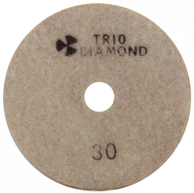 Алмазный гибкий шлифовально-полировальный круг 30 "Черепашка" 100мм Trio-Diamond 340030
