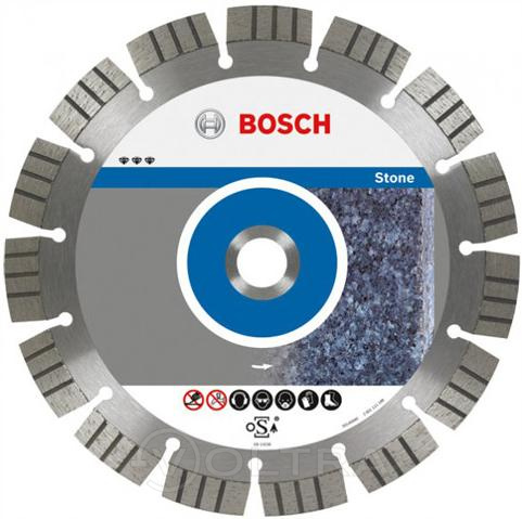 Алмазный круг 115х22мм по камню сегмент. Turbo Best for Stone Bosch (2608602641)