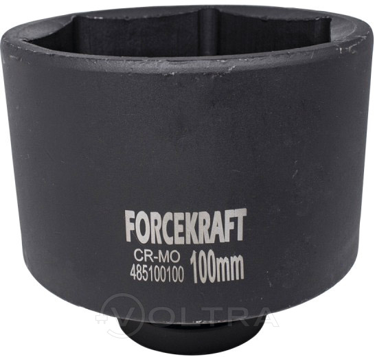 Головка ударная глубокая 1'' 100мм (6гр.) ForceKraft FK-485100100