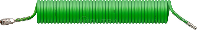 Шланг полиэтиленовый спиральный 6.5/10мм 10м с быстросъемами Eco (AHE-1060)