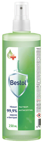 Жидкий спрей дезинфицирующий для рук 250мл Bestol