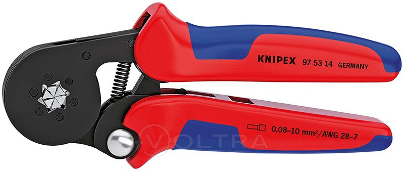 Самонастраивающийся инструмент для опрессовки контактных гильз Knipex KN-975314