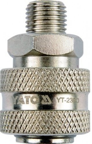 Быстросъёмное соединение с клапаном наружная резьба 3/8" Yato YT-2391