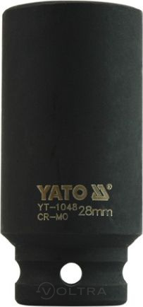 Головка торцевая ударная 1/2" 6гр. 28мм L78мм CrMo Yato YT-1048