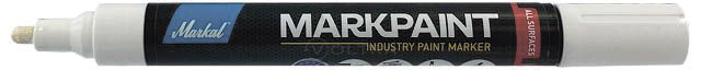 Маркер промышл. перманентный на основе жидк. краски Markal Markpaint белый 2мм (97520)