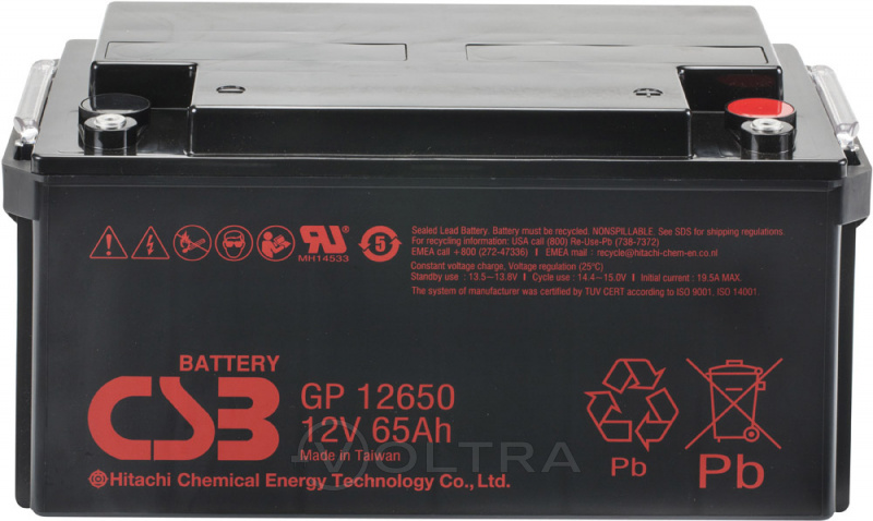 Аккумуляторная батарея CSB 12V/65Ah (GP 12650)