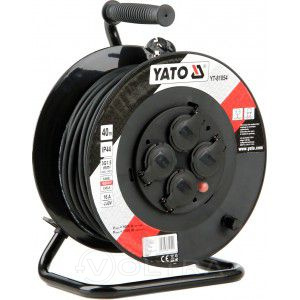 Удлинитель электрический на катушке 40м 4 розетки Yato YT-81054