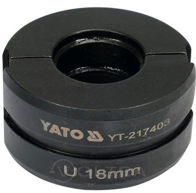Обжимочная матричная головка тип  U 18 для пресс-клещей YT-21735 Yato YT-217403