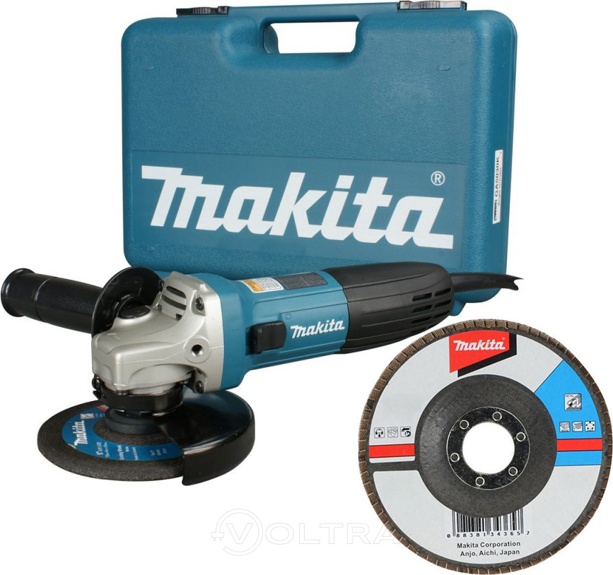 Makita GA5030К + Лепестковый шлифовальный диск А80 125мм Makita D-27305