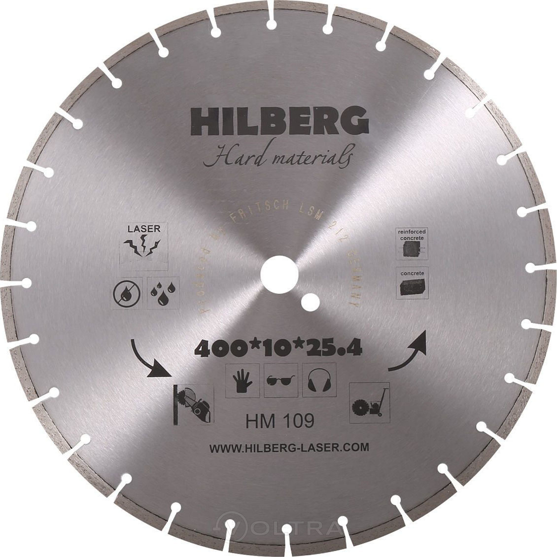 Диск алмазный отрезной 400 Hard Materials Laser Hilberg HM109