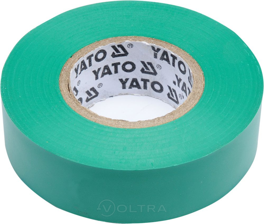 Изолента ПВХ 19мм х 20м х 0.13мм (зеленая) Yato YT-81652