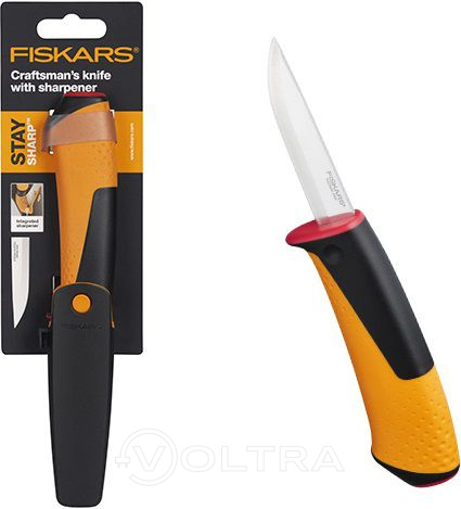 Ремесленный нож с точилкой Fiskars (1023620)