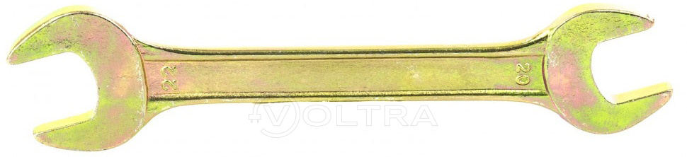 Ключ рожковый 20х22мм желтый цинк Сибртех (14312)