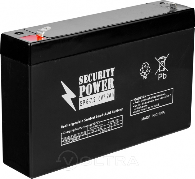Аккумуляторная батарея Security Power F1 6V/7.2Ah (SP 6-7.2)