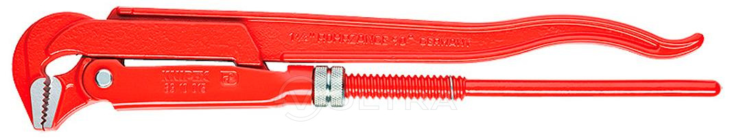 Ключ трубный 4" шведского типа прямые губки 90° D130мм (5 1/8") L750мм Cr-V Knipex (8310040)
