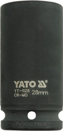 Головка торцевая ударная 3/4" 6гр. 28мм L90мм CrMo Yato YT-1128