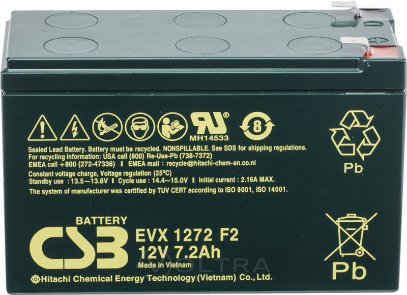 Аккумуляторная батарея CSB 12V/7.2Ah (EVX 1272)