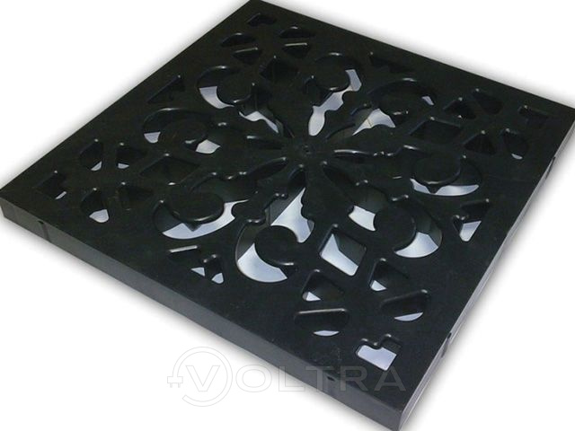 Решетка пластиковая декоративная к дождеприемнику (черный) Ecoteck (ДИ02405000)