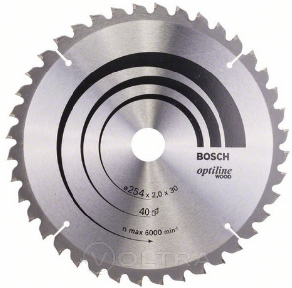Пильный диск Optiline Wood 254х30мм 40WZ GCM 10 Bosch (2608640435)