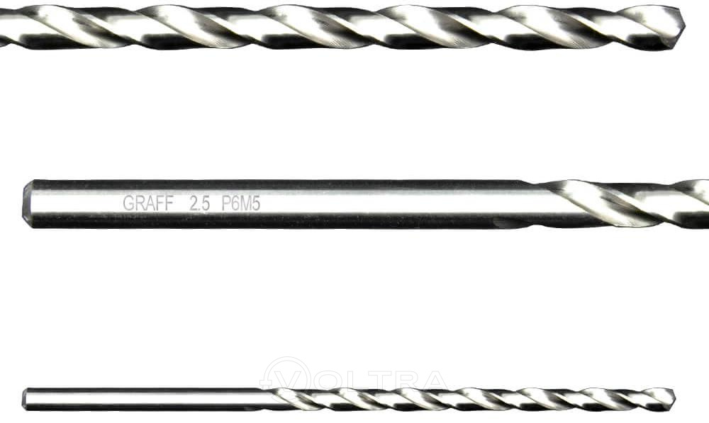 Сверло по металлу удлиненное 2.5мм Graff (852595)