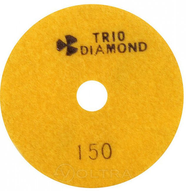 Алмазный гибкий шлифовально-полировальный круг 150 "Черепашка" 100мм Trio-Diamond 340150