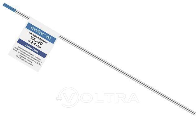 Электрод вольфрамовый синий WL-20 2.4мм 1шт Solaris (WM-4512)