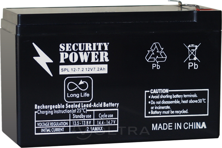 Аккумуляторная батарея Security Power SPL 12-7.2 F2 12V/7.2Ah
