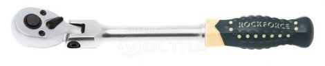 Трещотка реверсивная шарнирная с резиновой ручкой 1/4" 72зуб. Rock Force RF-802218