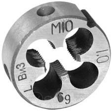 Плашка круглая для левой метрической резьбы М22х1 9ХС Волжский Инструмент 5203022