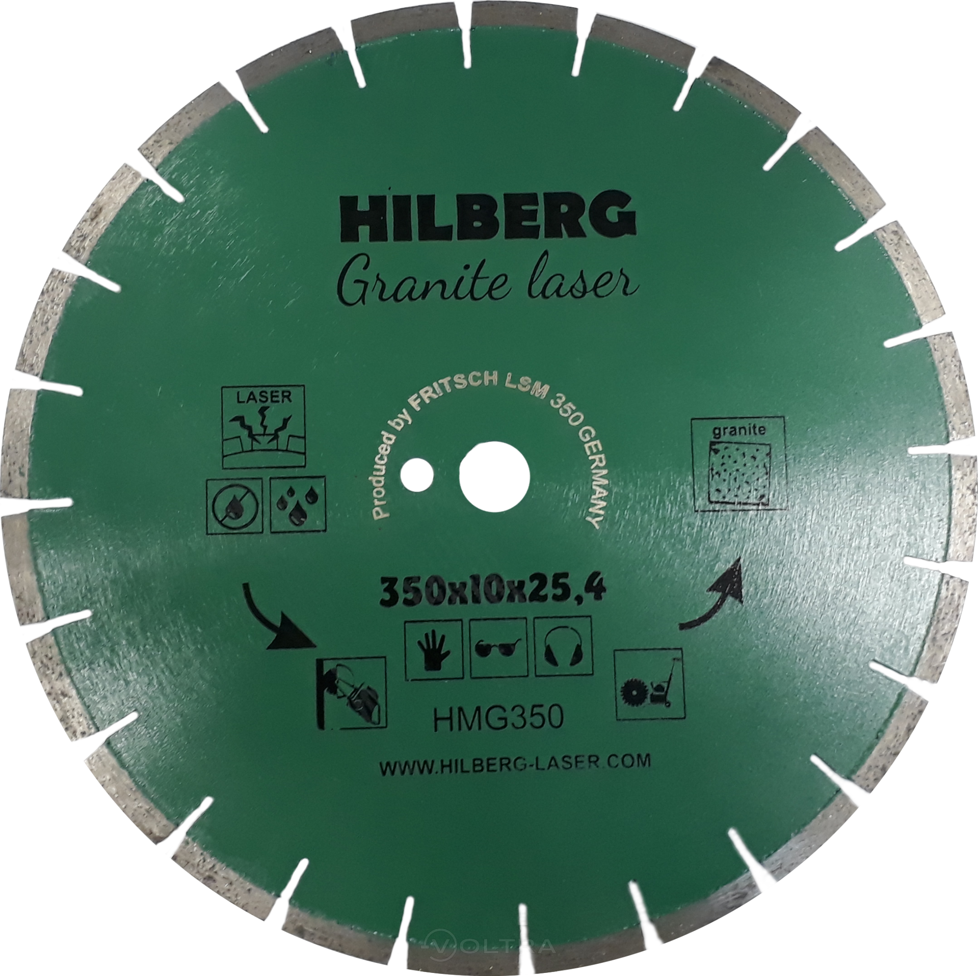 Диск алмазный отрезной 350x25.4 Hilberg Granite Laser HMG350