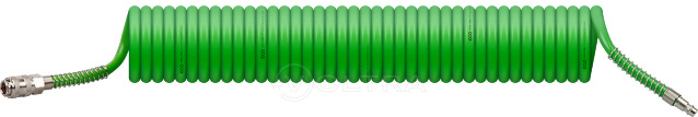 Шланг полиуретановый спиральный 8/12мм 10м с быстросъемами Eco (AHU-1080)