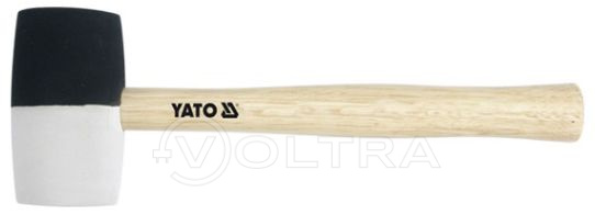 Молоток резиновый 0.23кг c деревянной ручкой Yato YT-4600